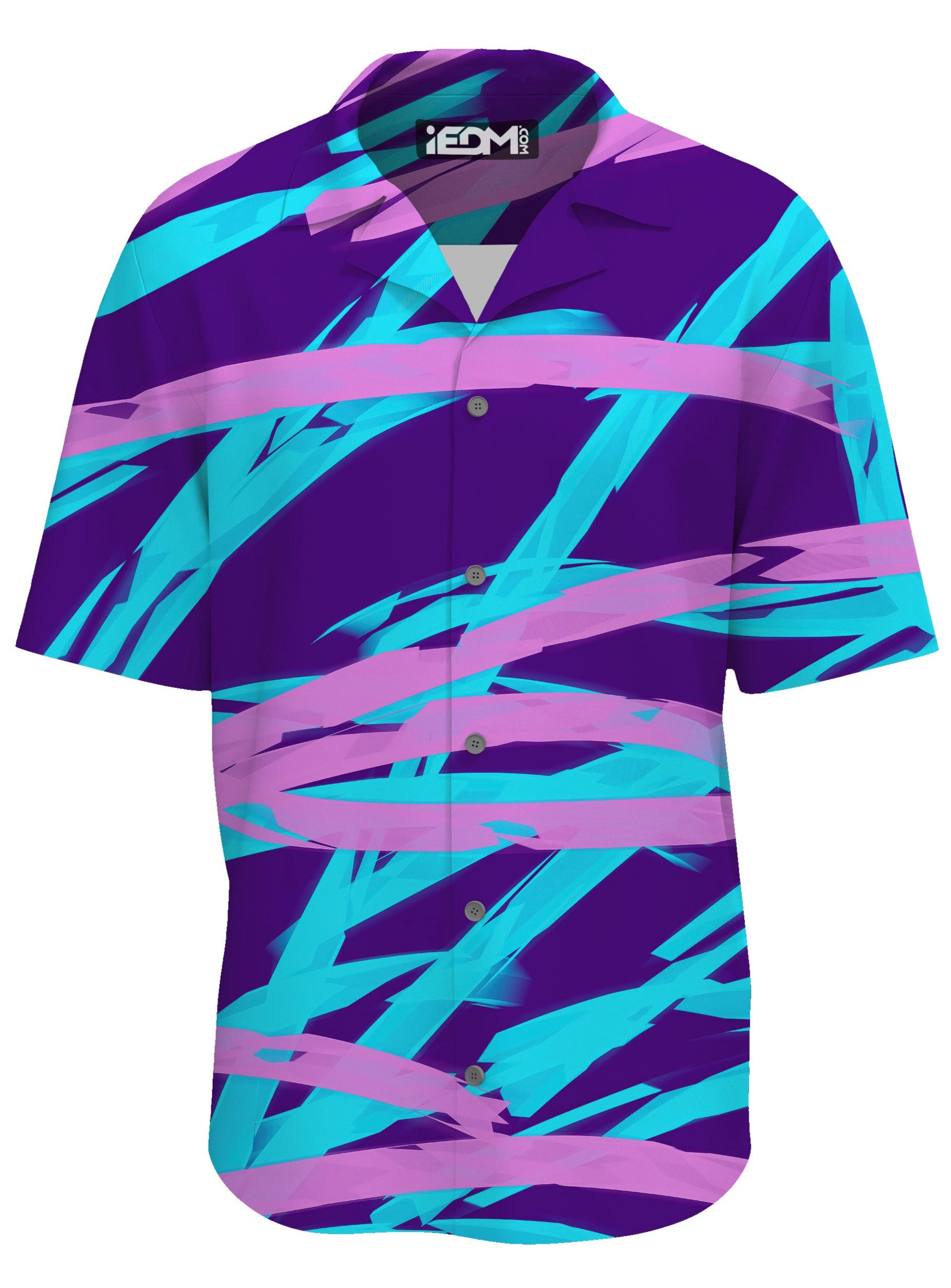 Purple and Blue Rave Abstract Hawaiian Shirt, Big Tex Funkadelic, | iEDM