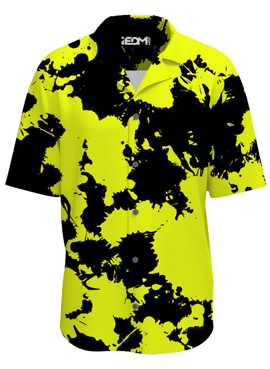 Yellow and Black Paint Splatter Hawaiian Shirt, Big Tex Funkadelic, | iEDM