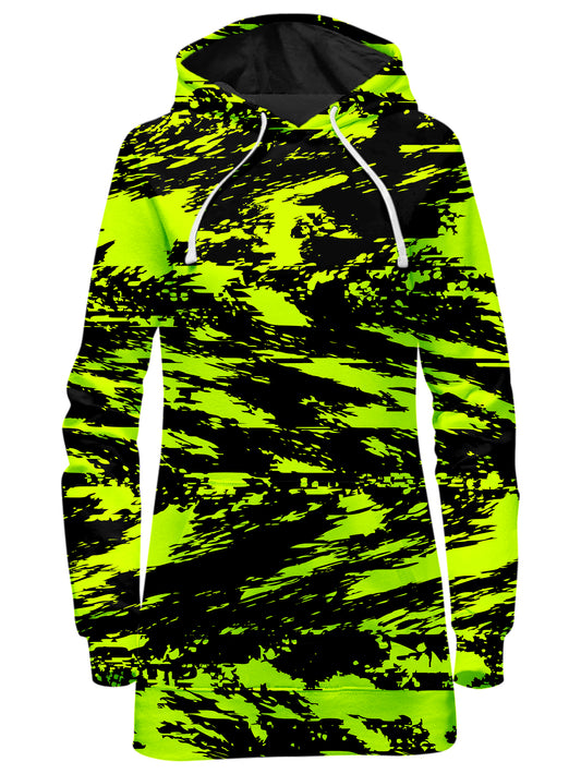 Black Lime Bolt Glitch Hoodie Dress, Big Tex Funkadelic, | iEDM