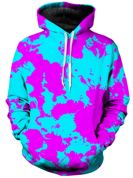 Blue and Purple Paint Splatter Unisex Hoodie, Big Tex Funkadelic, | iEDM