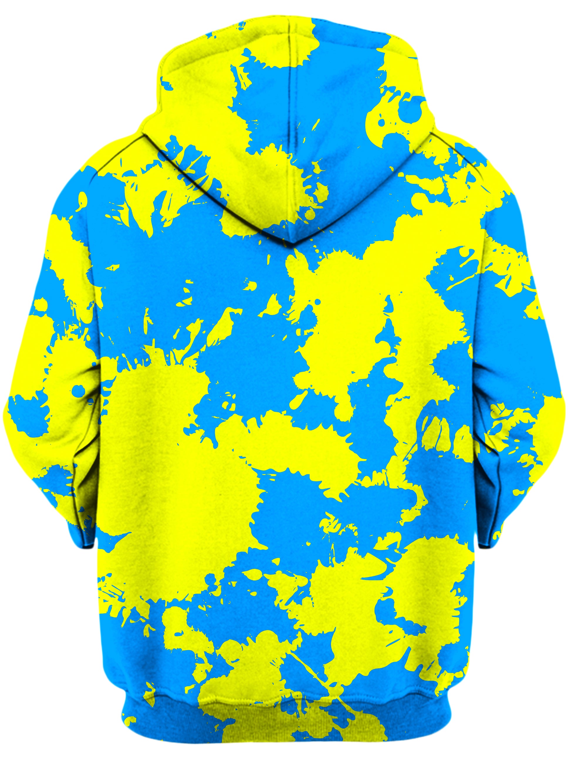 Yellow and Blue Paint Splatter Unisex Zip-Up Hoodie – iEDM