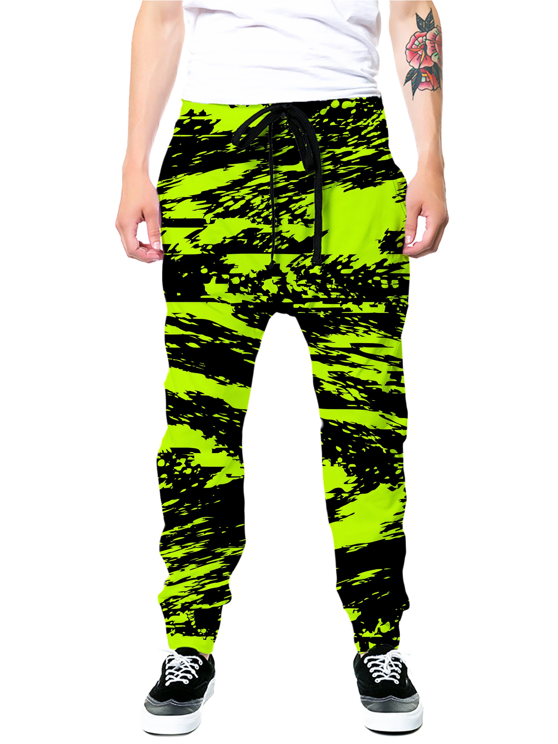 Black Lime Bolt Glitch Joggers, Big Tex Funkadelic, | iEDM