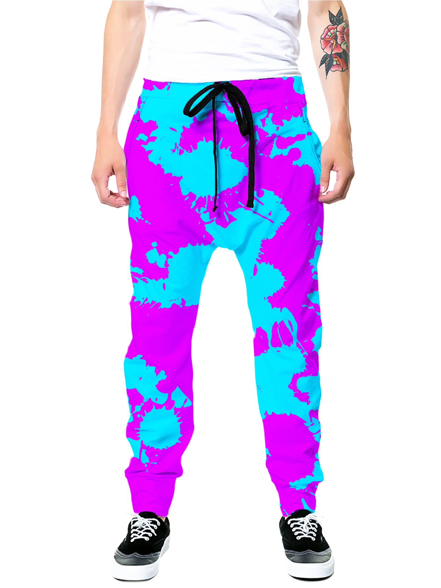 Blue and Purple Paint Splatter Hoodie and Joggers Combo, Big Tex Funkadelic, | iEDM