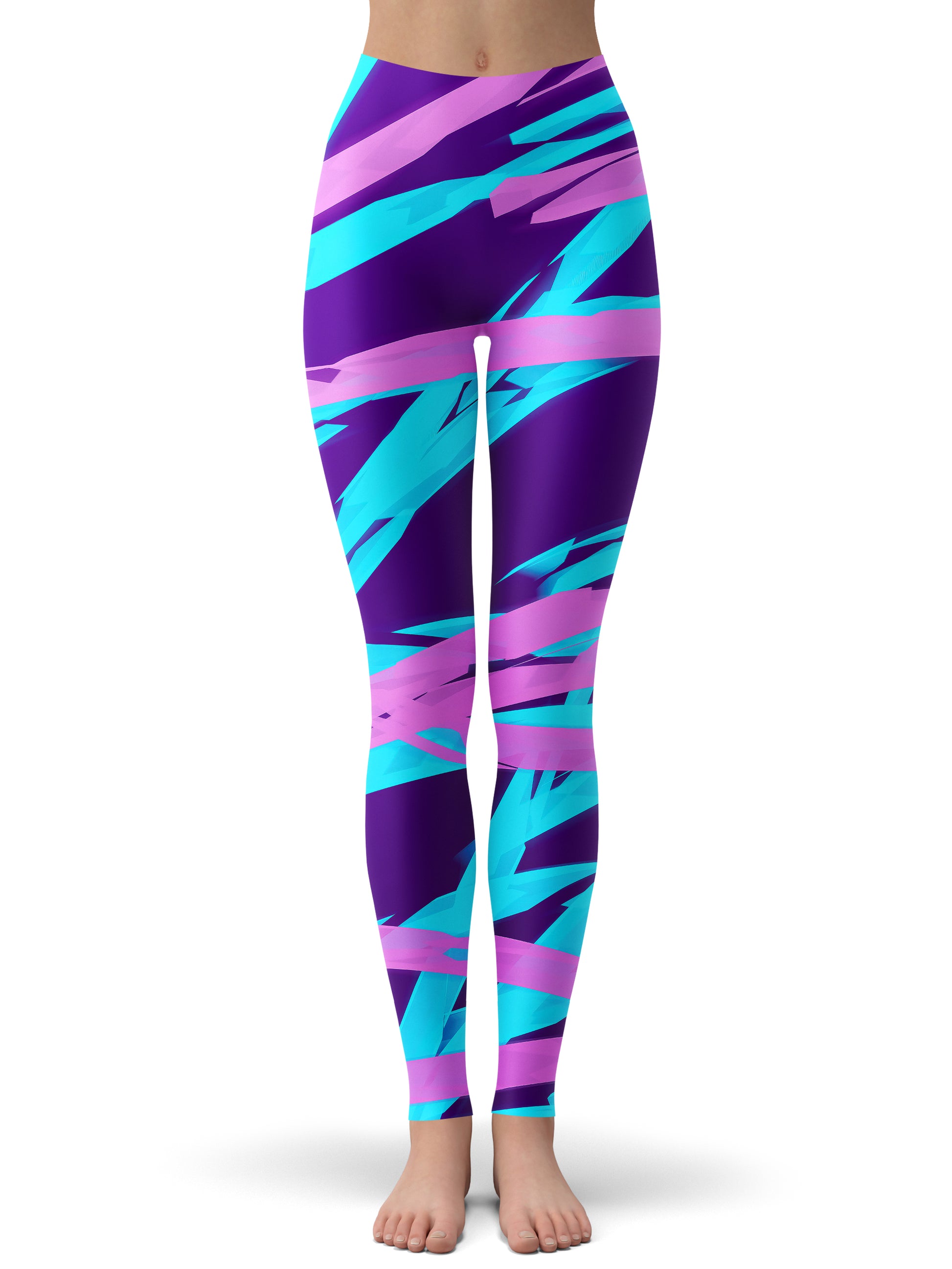 Purple and Blue Rave Abstract Women's Tank and Leggings Combo, Big Tex Funkadelic, | iEDM