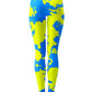 Yellow and Blue Paint Splatter Leggings, Big Tex Funkadelic, | iEDM