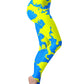 Yellow and Blue Paint Splatter Leggings, Big Tex Funkadelic, | iEDM