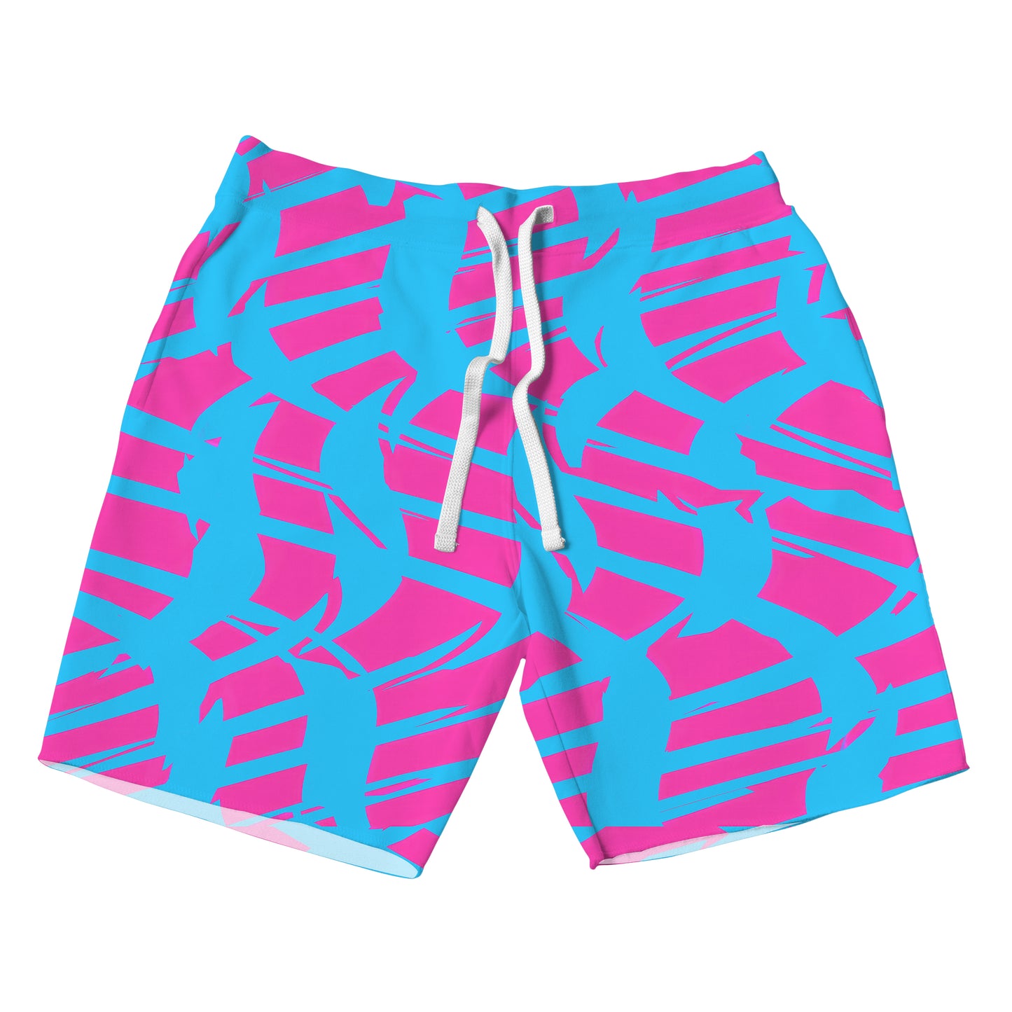 Pink and Blue Squiggly Rave Checkered Cloud Shorts, Big Tex Funkadelic, | iEDM