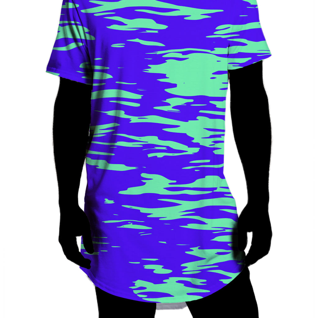 Purple Mint Rave Zebra Stripe Drop Cut T-Shirt, Big Tex Funkadelic, | iEDM