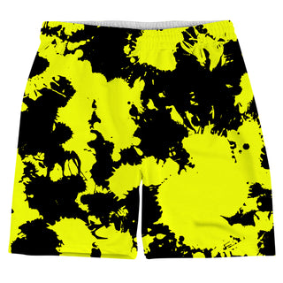 Big Tex Funkadelic - Yellow and Black Paint Splatter Weekend Shorts