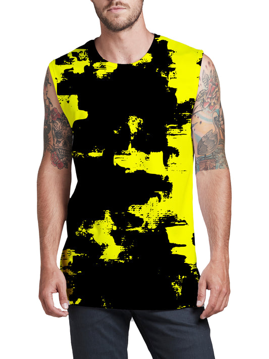 Black and Yellow Abstract Men's Muscle Tank, Big Tex Funkadelic, | iEDM