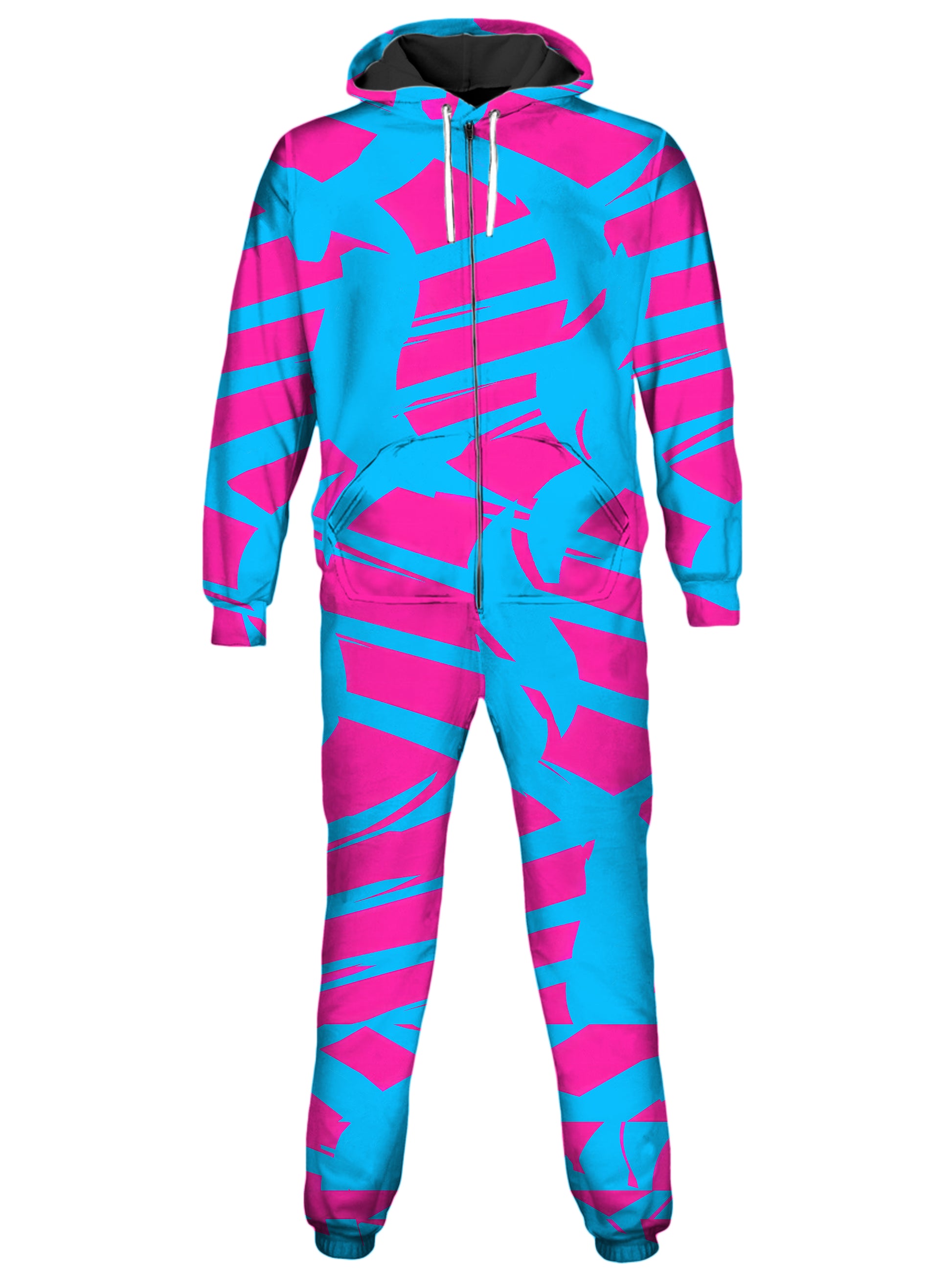 Pink and Blue Squiggly Rave Checkered Onesie, Big Tex Funkadelic, | iEDM