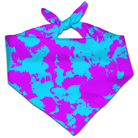 Blue and Purple Paint Splatter Bandana, Big Tex Funkadelic, | iEDM