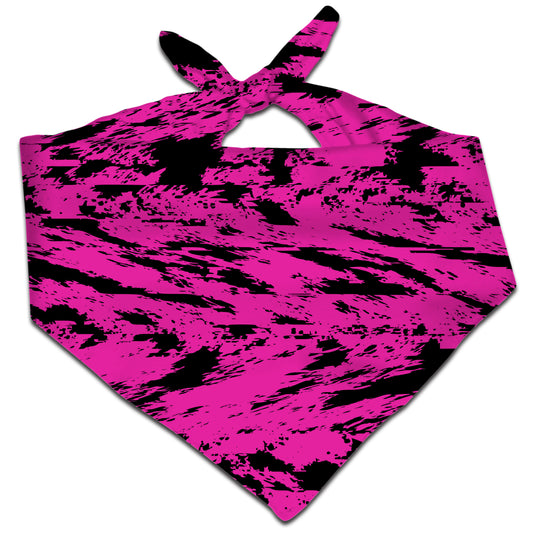 Pink and Black Rave Glitch Splatter Bandana, Big Tex Funkadelic, | iEDM