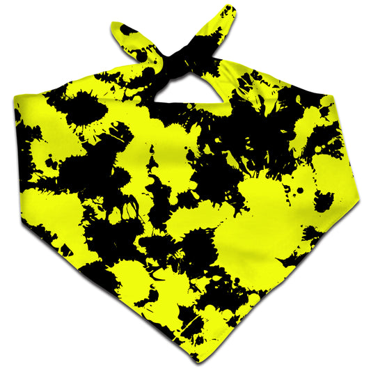 Yellow and Black Paint Splatter Bandana, Big Tex Funkadelic, | iEDM
