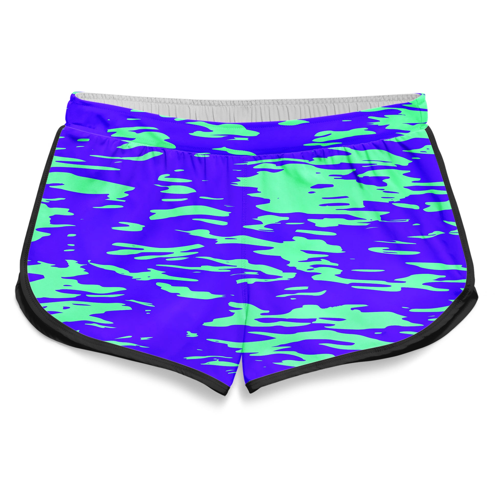 Purple Mint Rave Zebra Stripe Women's Retro Shorts, Big Tex Funkadelic, | iEDM