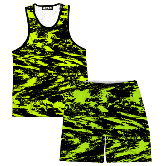 Black Lime Bolt Glitch Tank and Shorts Combo, Big Tex Funkadelic, | iEDM