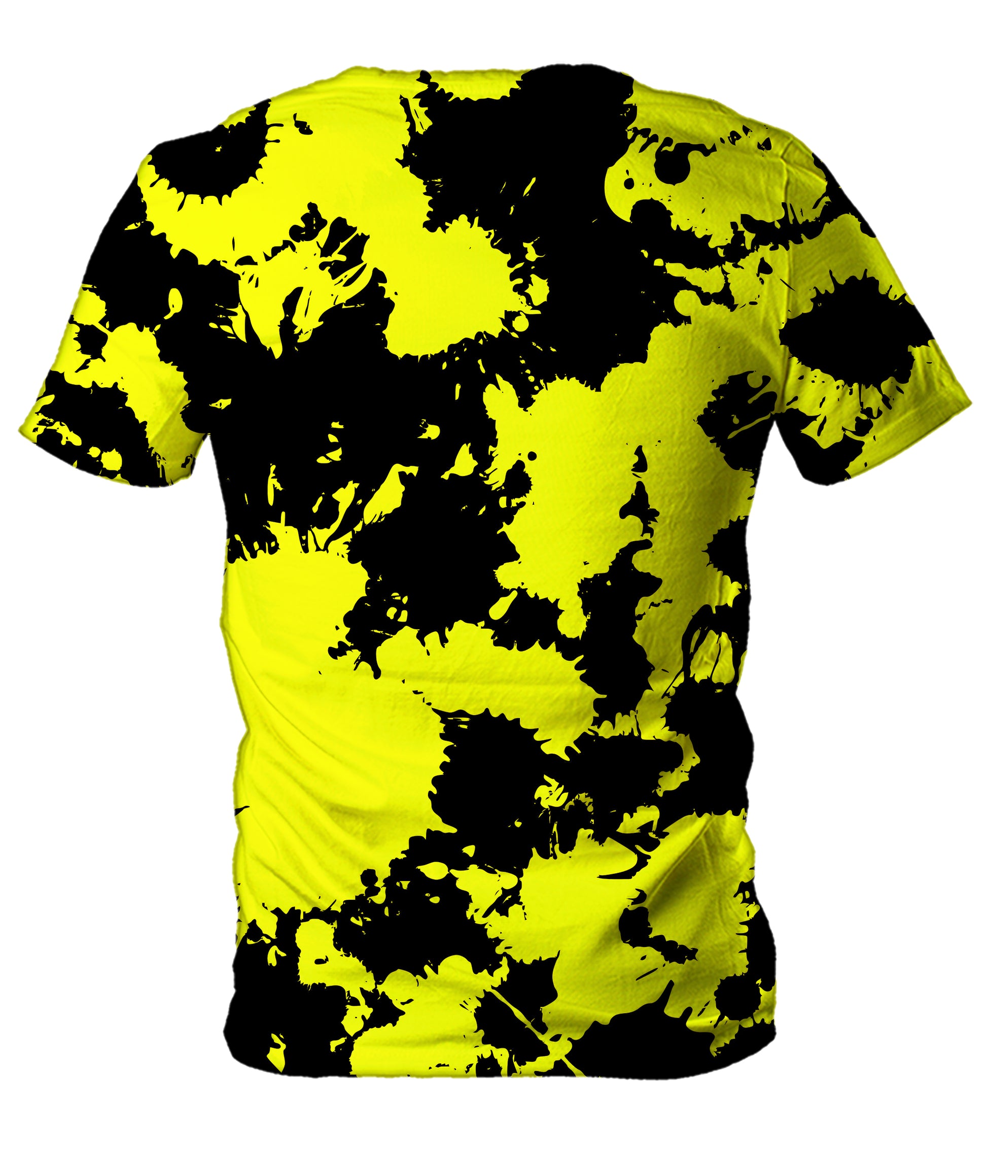 Yellow and Black Paint Splatter Men's T-Shirt, Big Tex Funkadelic, | iEDM