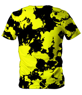 Big Tex Funkadelic - Yellow and Black Paint Splatter Men's T-Shirt