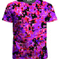 Purple Red and Black Rave Camo Melt Men's T-Shirt, Big Tex Funkadelic, | iEDM
