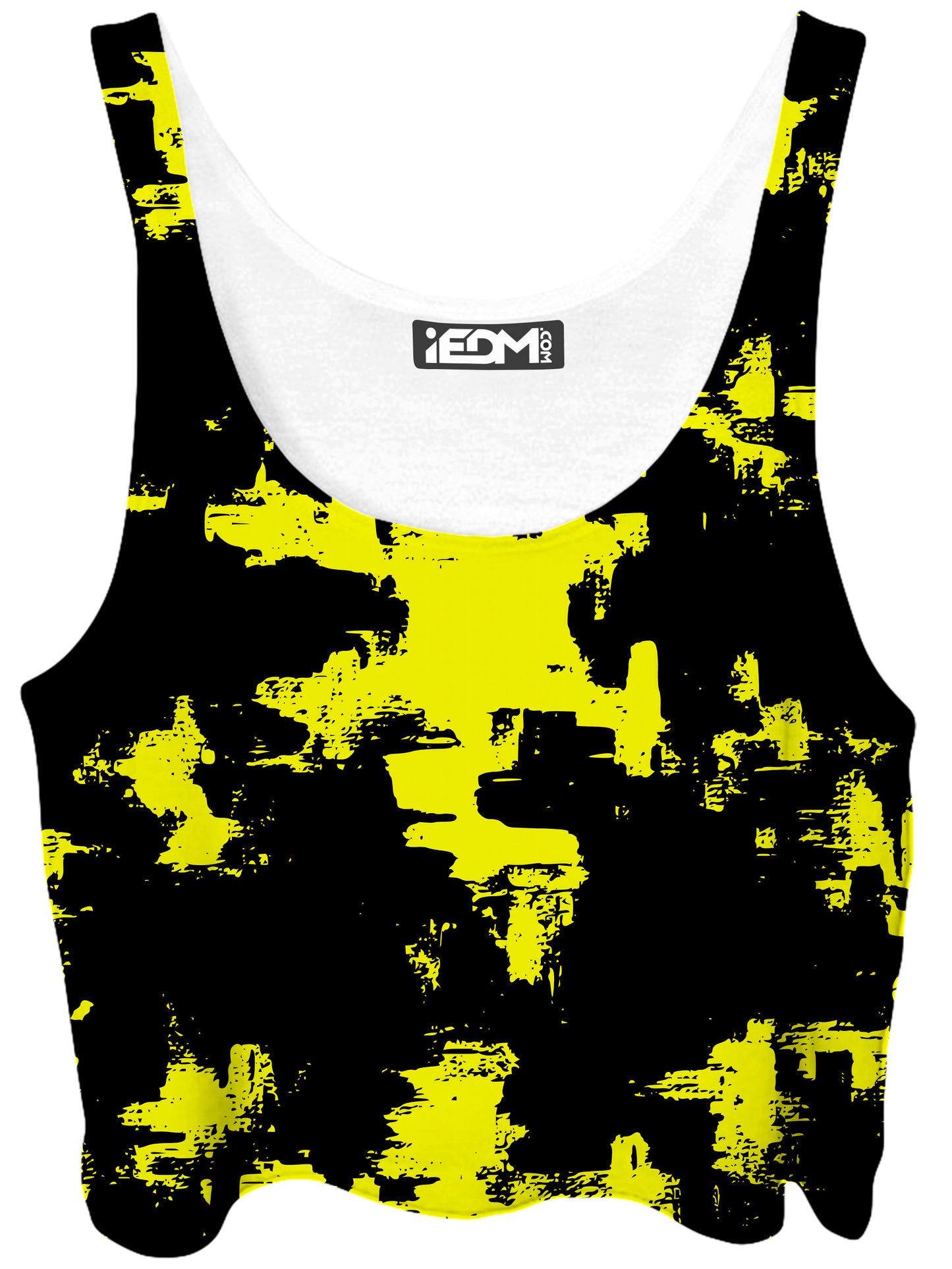 Black and Yellow Abstract Crop Top, Big Tex Funkadelic, | iEDM