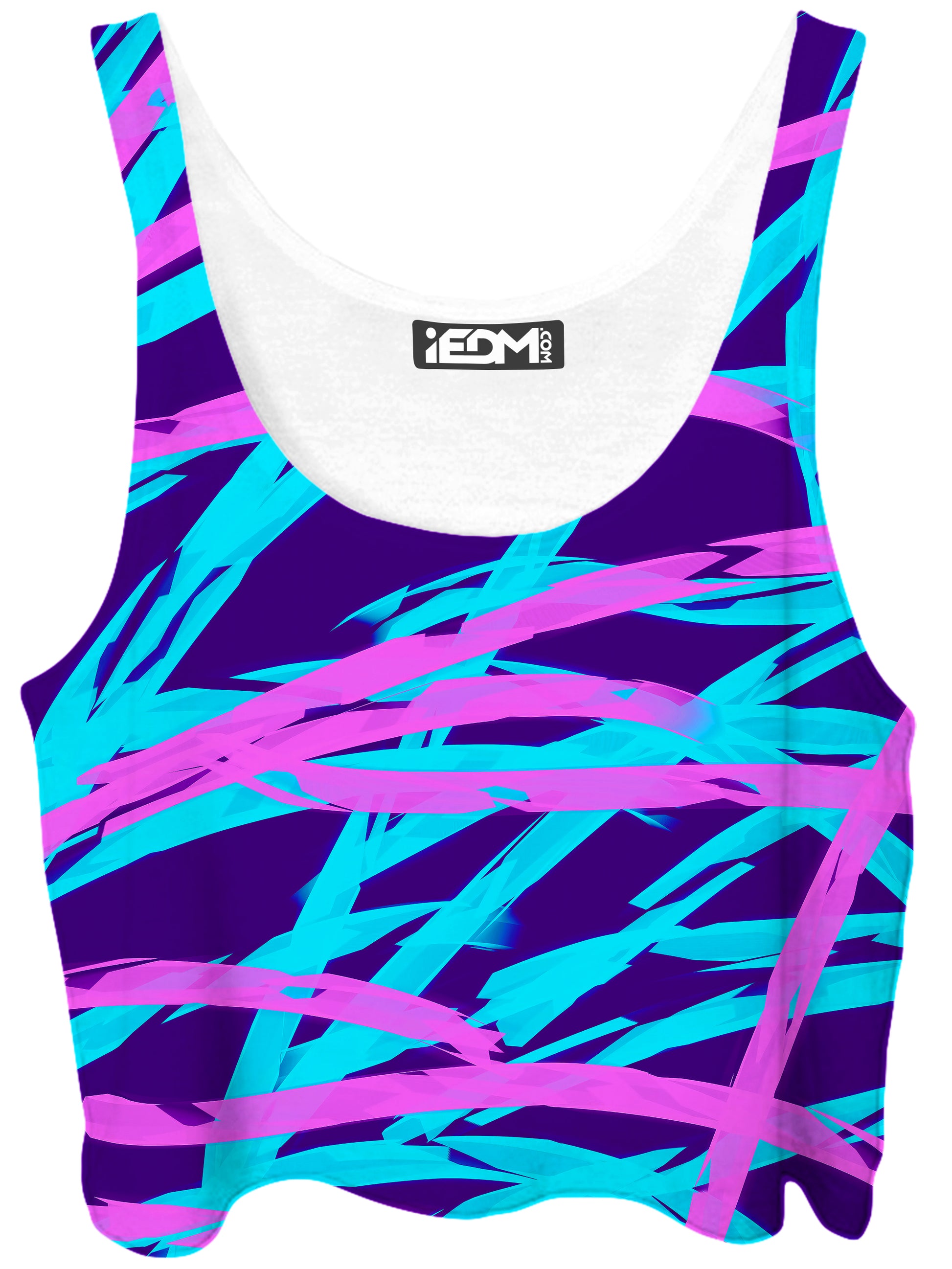 Purple and Blue Rave Abstract Crop Top and Leggings Combo | iEDM
