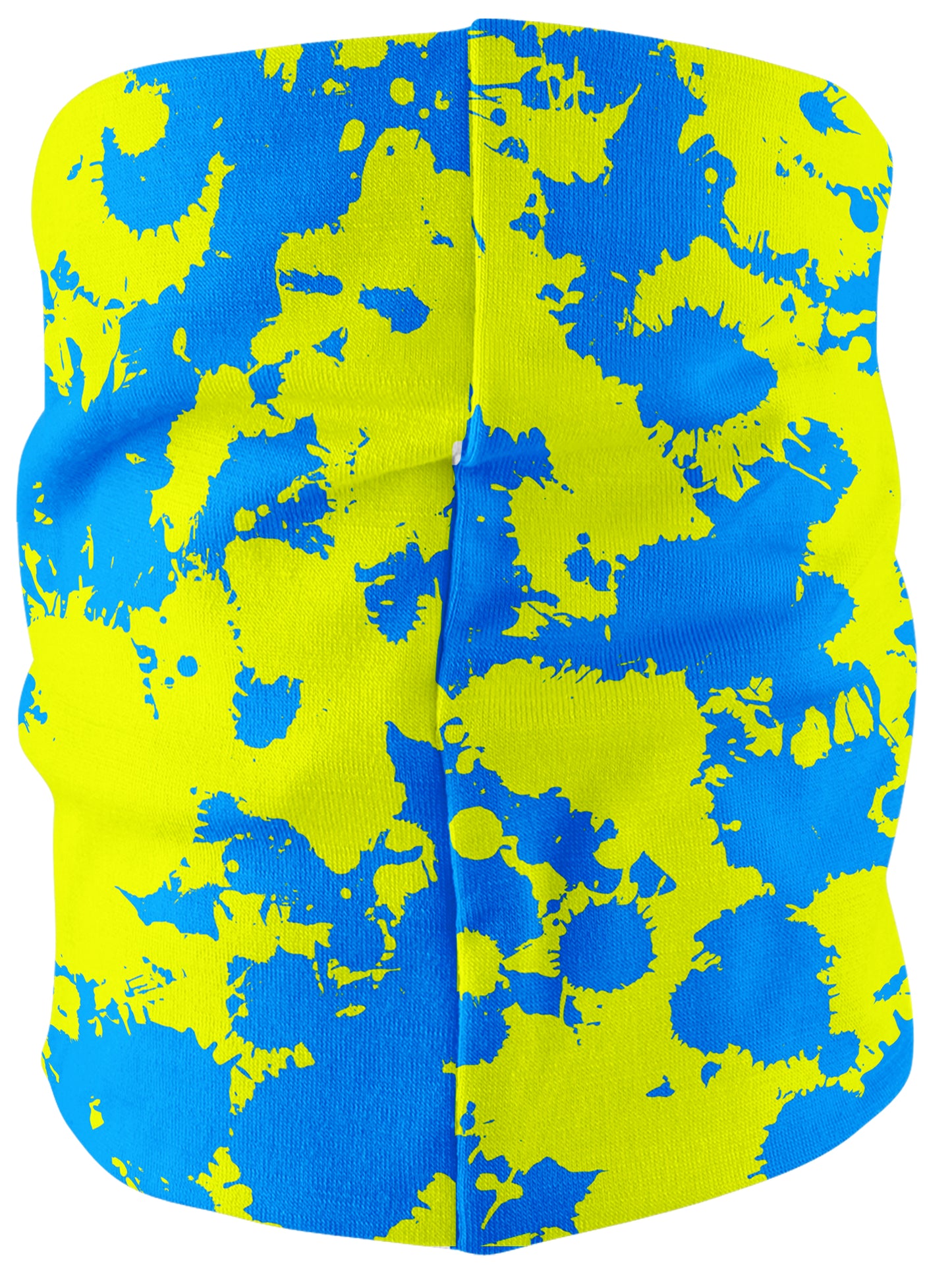 Yellow and Blue Paint Splatter Bandana Mask, Big Tex Funkadelic, | iEDM