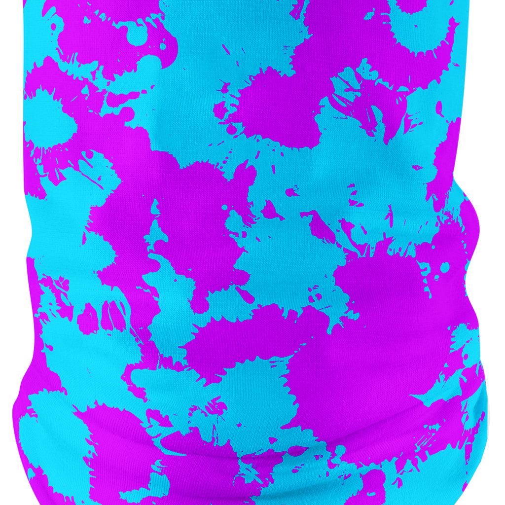 Blue and Purple Paint Splatter Bandana Mask, Big Tex Funkadelic, | iEDM