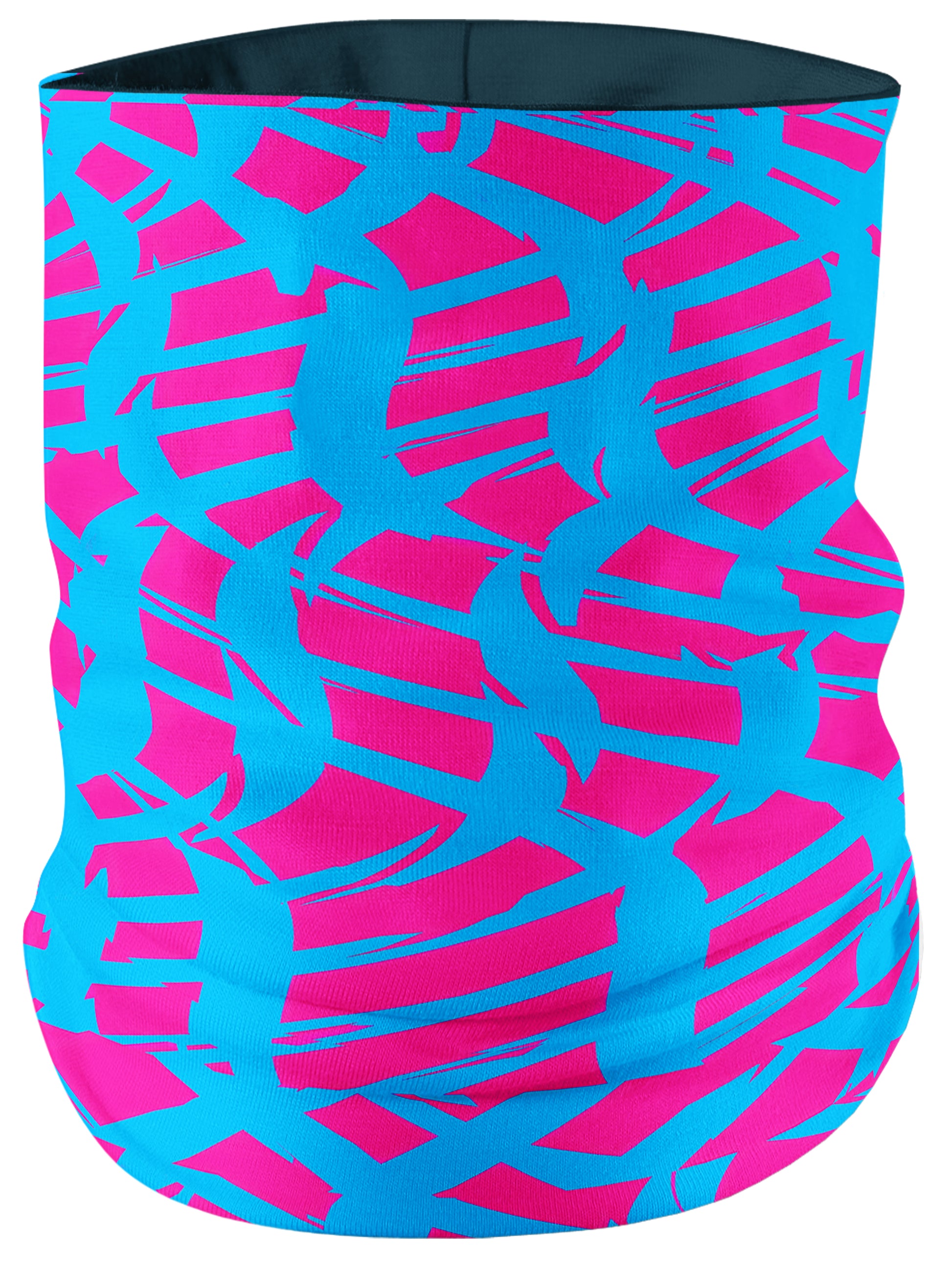 Pink and Blue Squiggly Rave Checkered Bandana Mask, Big Tex Funkadelic, | iEDM