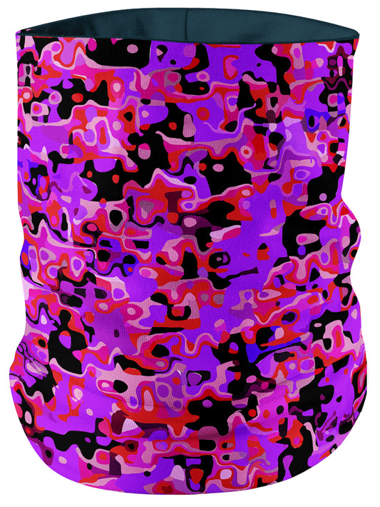 Purple Red and Black Rave Camo Melt Bandana Mask, Big Tex Funkadelic, | iEDM