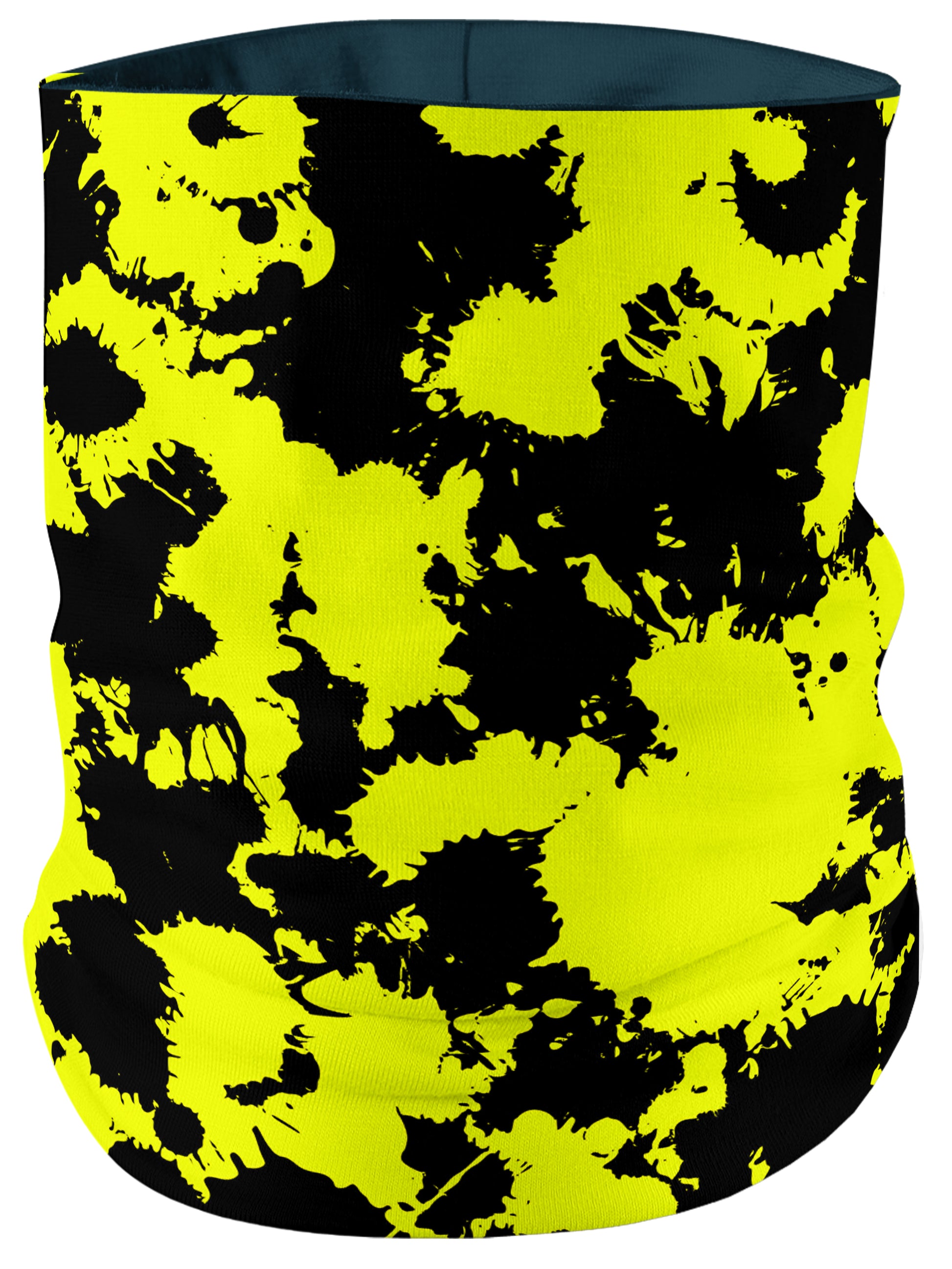 Yellow and Black Paint Splatter Bandana Mask, Big Tex Funkadelic, | iEDM
