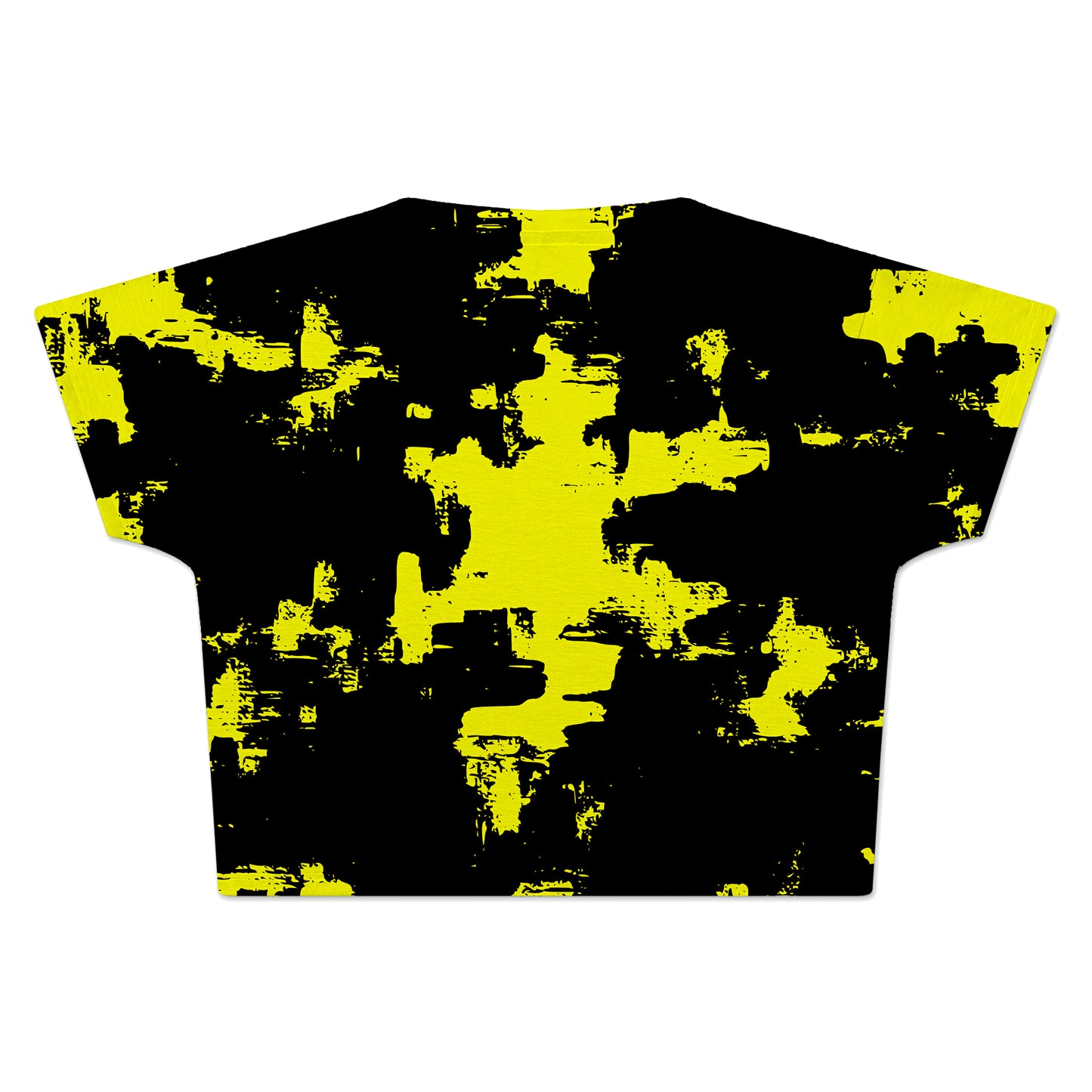 Black and Yellow Abstract Crop Tee, Big Tex Funkadelic, | iEDM