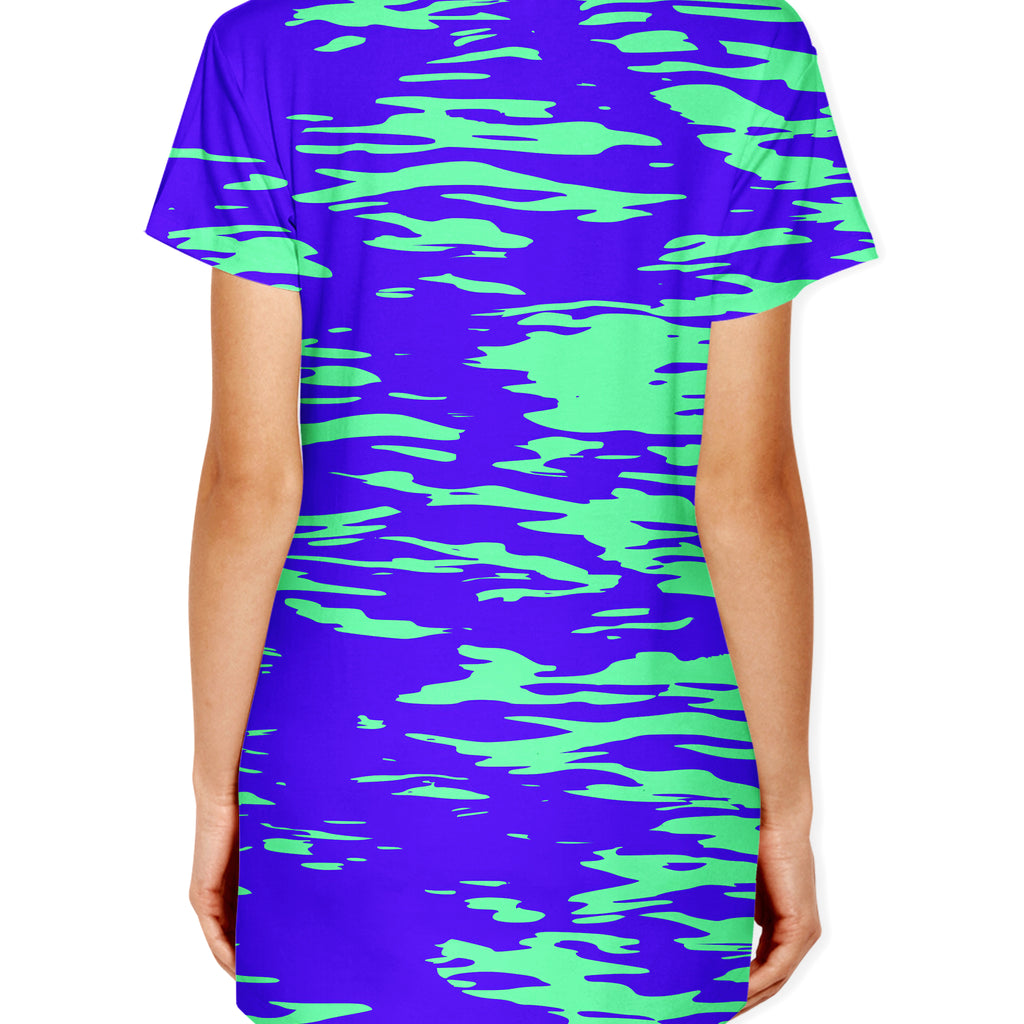 Purple Mint Rave Zebra Stripe Drop Cut T-Shirt, Big Tex Funkadelic, | iEDM