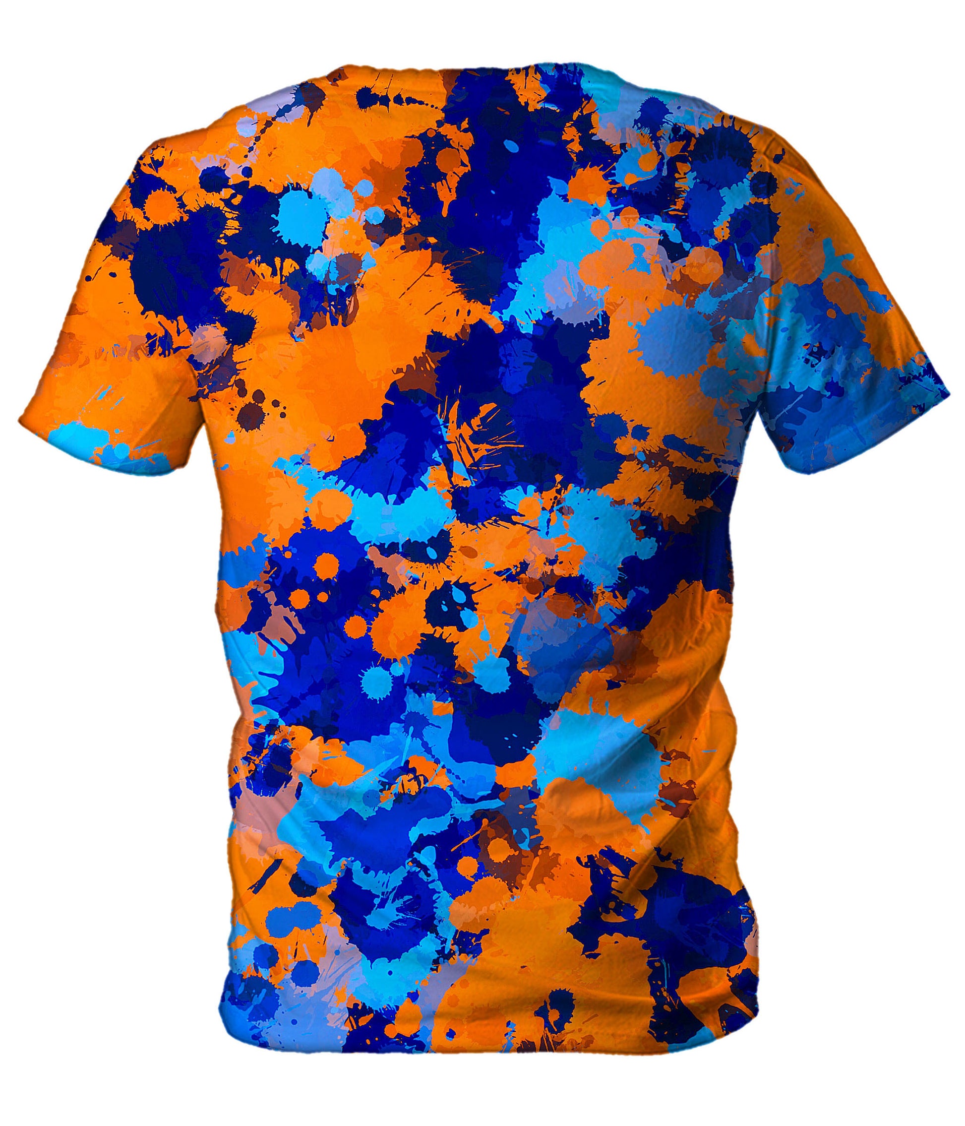 Blue and Orange Paint Splatter 2 Men's T-Shirt – iEDM