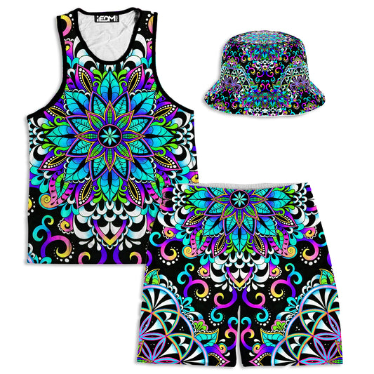 Magic Lyfe Men's Tank and Shorts with Bucket Hat Combo, BrizBazaar, | iEDM
