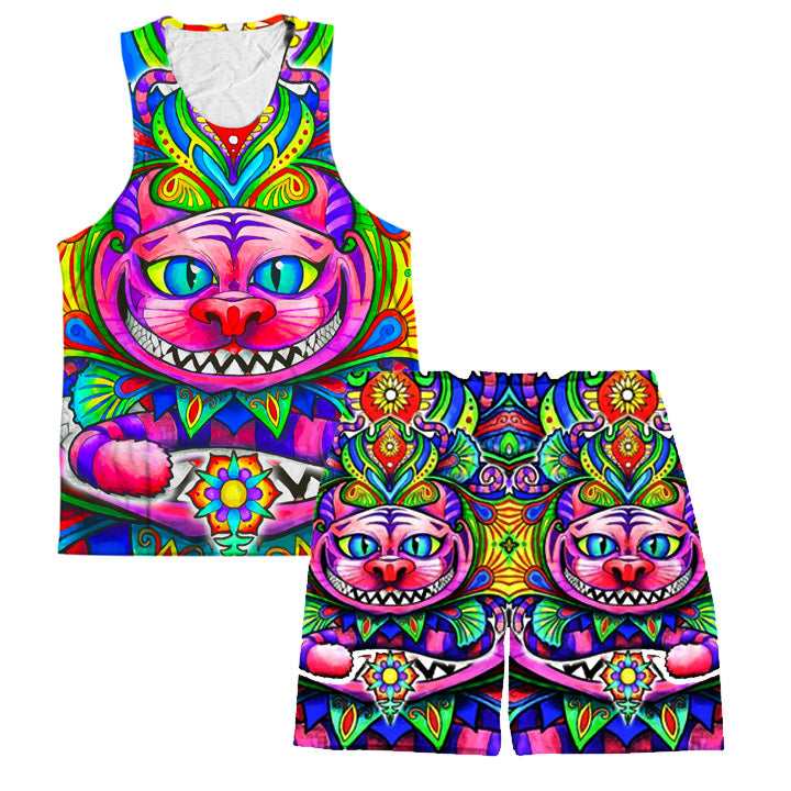 Cheshire Cat Men's Tank and Shorts Combo
