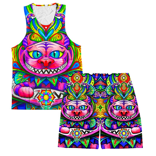 Cheshire Cat Men's Tank and Shorts Combo