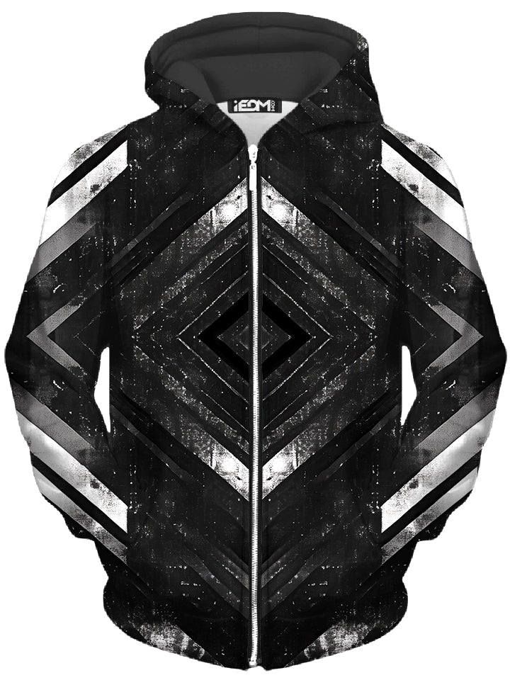Fractured Core Unisex Zip-Up Hoodie - iEDM