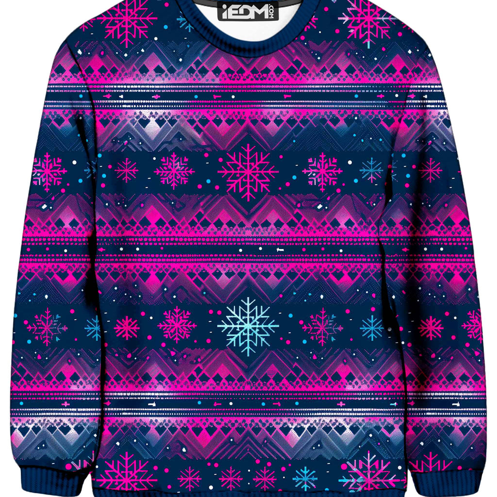 Frosted Neon Christmas Ugly Sweatshirt