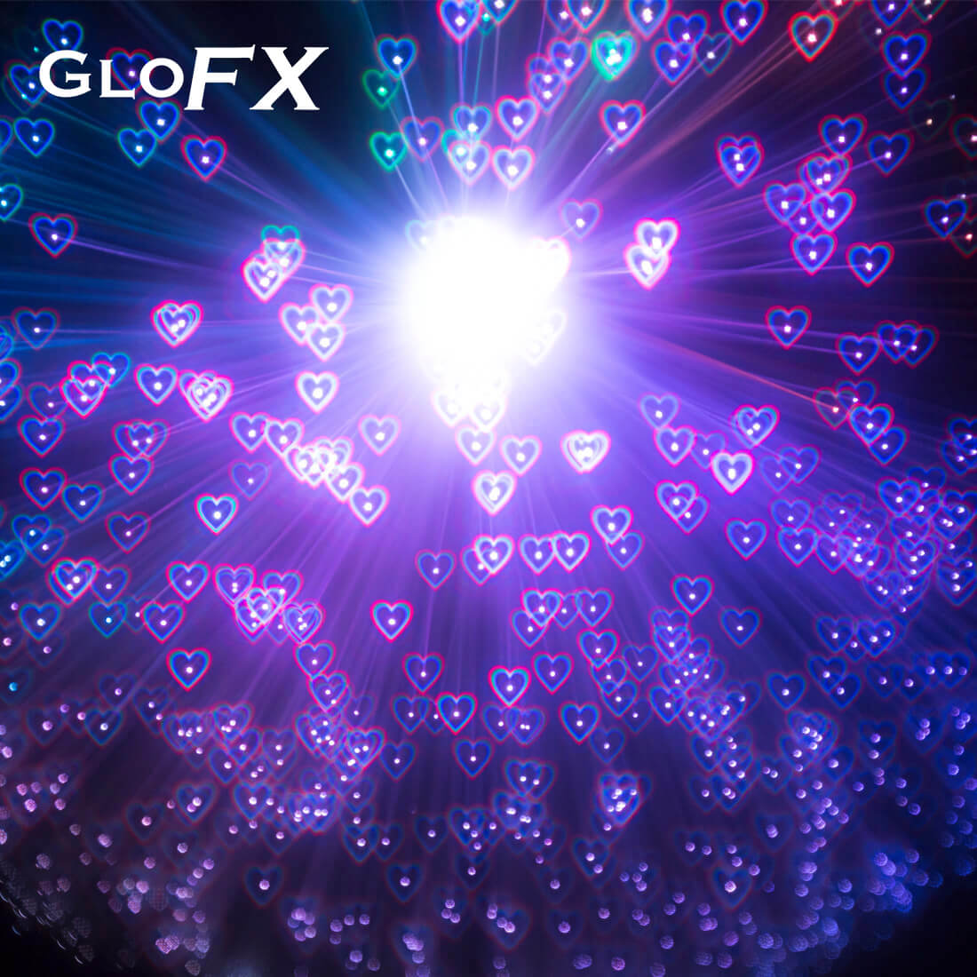 Clear Ultimate Heart-Effect Diffraction Glasses, GloFX, | iEDM