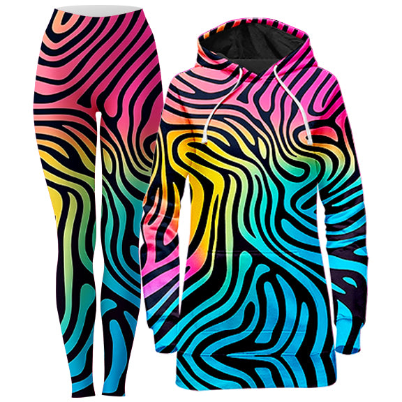 Hypnotica Hoodie Dress and Leggings Combo - iEDM