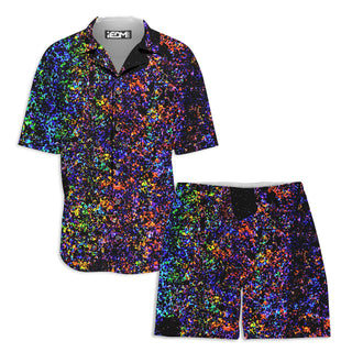 Noctum X Truth - Lightning Rainbow Lounge Shirt and Shorts Combo