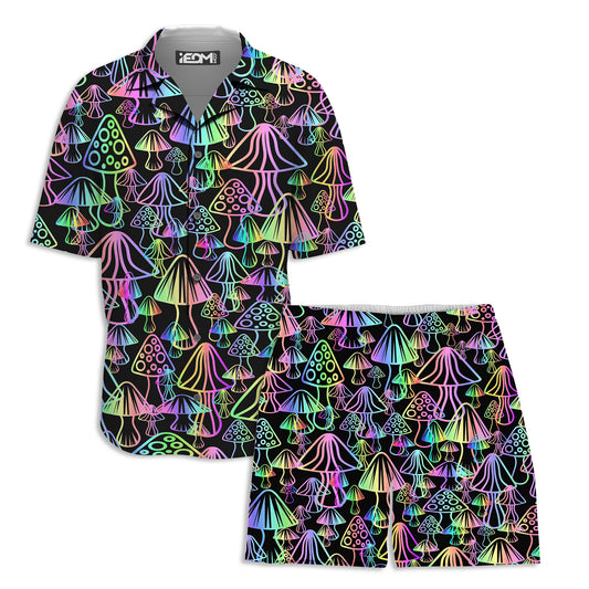 Magic Mushrooms Lounge Shirt and Shorts Combo - iEDM