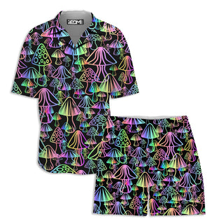 Sartoris Art - Magic Mushrooms Lounge Shirt and Shorts Combo