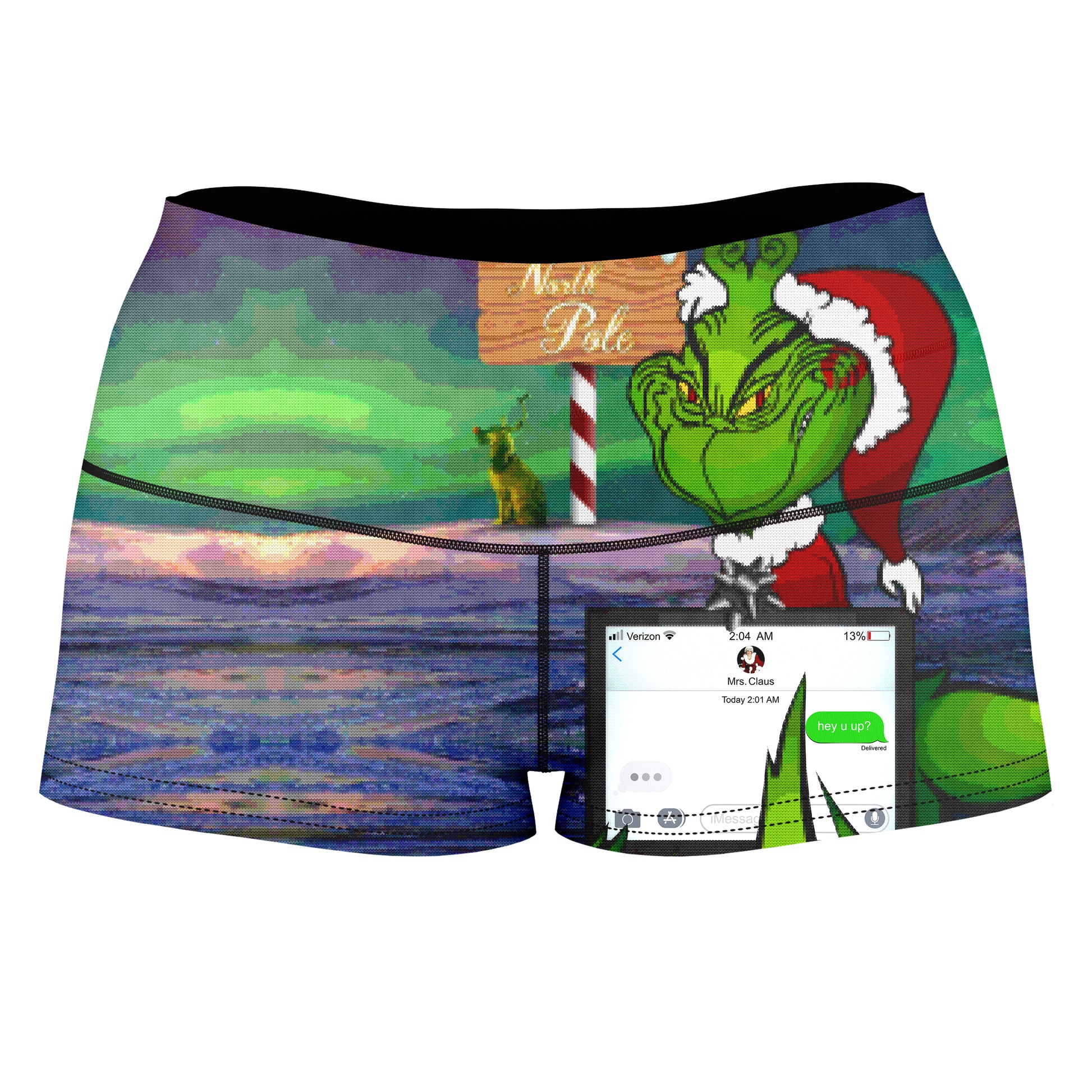 Savage Grinch High-Waisted Women's Shorts, Noctum X Truth, | iEDM