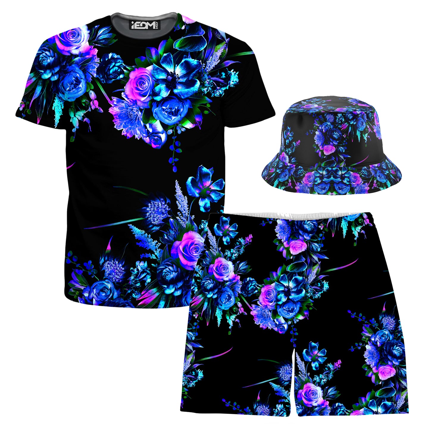 Midnight Garden T-Shirt and Shorts with Bucket Hat Combo, Noctum X Truth, | iEDM