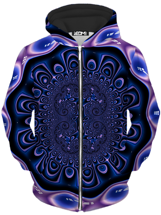 Vivid Warp Unisex Zip-Up Hoodie, Noctum X Truth, | iEDM