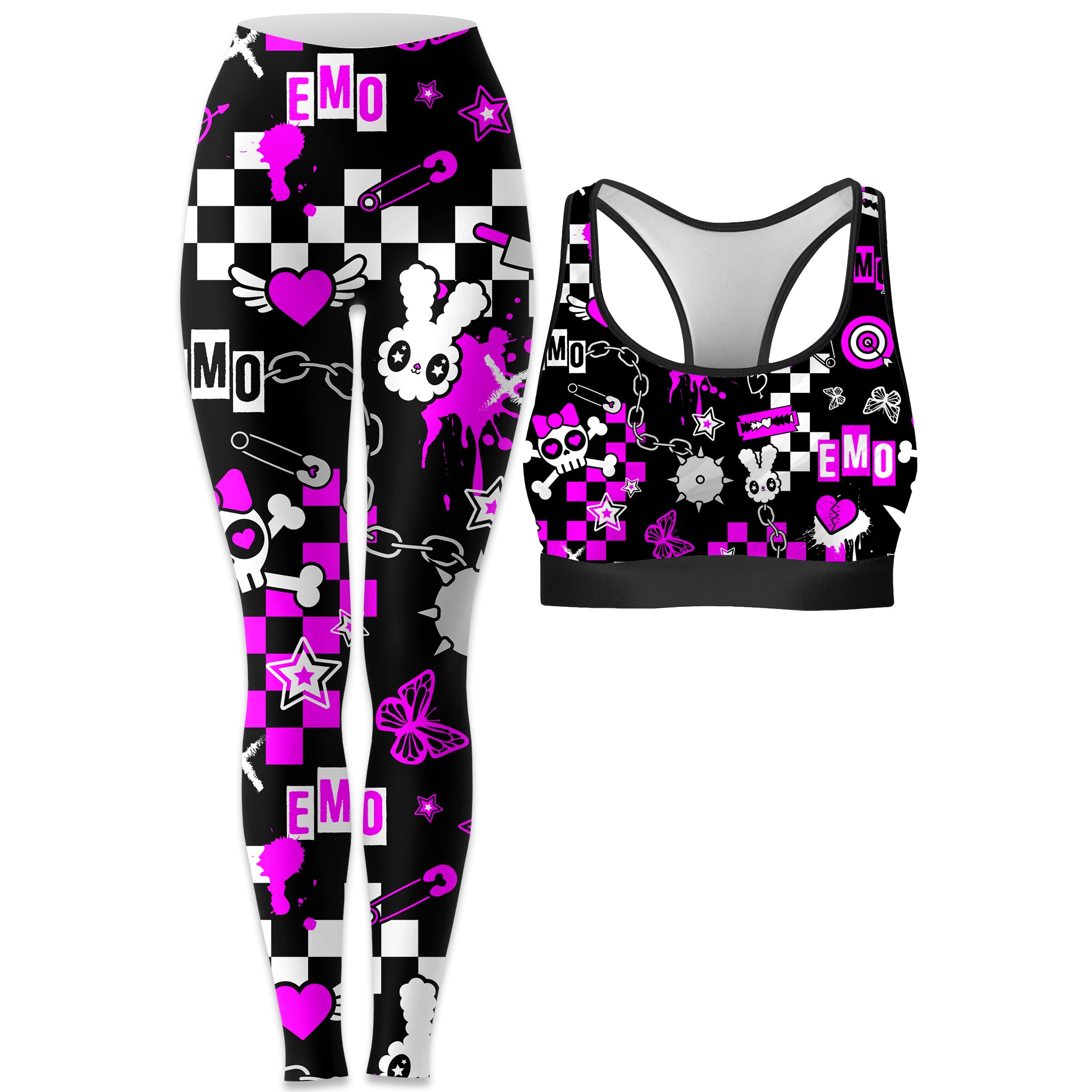 Emo Halloween Rave Bra and Leggings Combo | iEDM