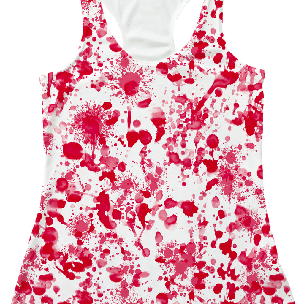 White Blood Print Women's Tank, Nakari Studios, | iEDM