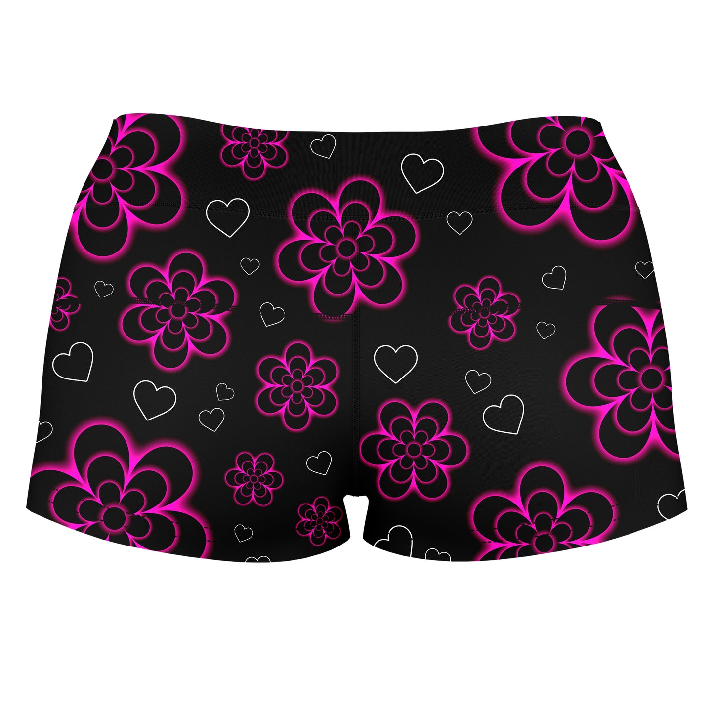 Tekno Flower High-Waisted Women's Shorts - iEDM
