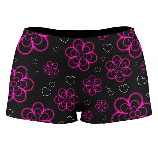 Tekno Flower High-Waisted Women's Shorts - iEDM